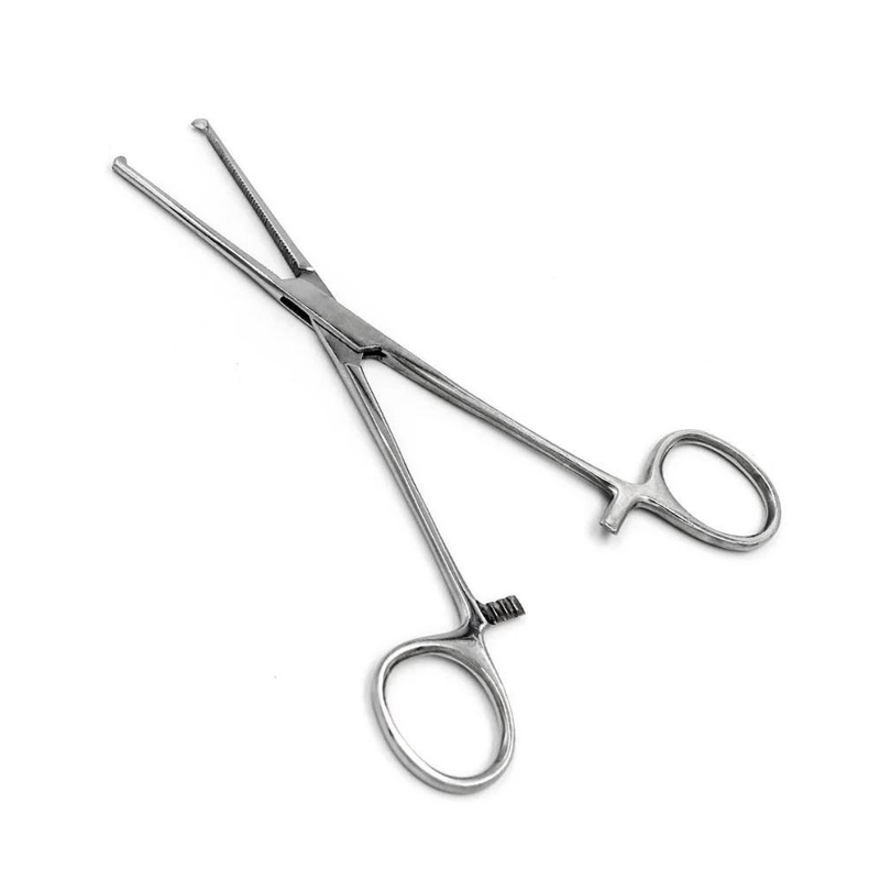 Затискач кровозупинний Кохера, зубчаcтий, прямий, 1/2 зуба, 160 мм, №2